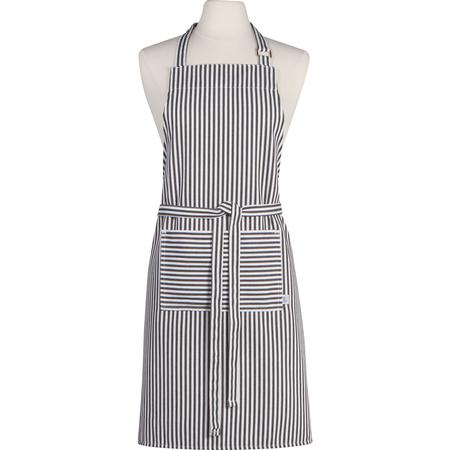 Narrow Stripe Apron Black