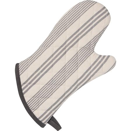 Pencil Stripe Oven Mitt Grey