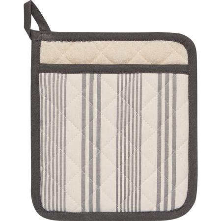 Pencil Stripe Potholder Grey