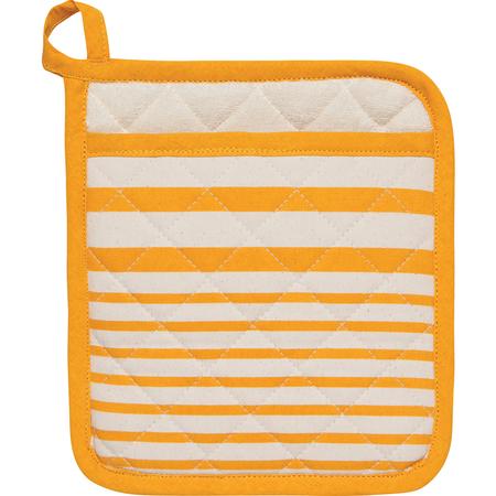 Awning Stripe Potholder Ochre