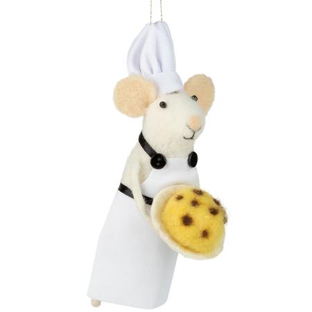 Baker Mouse w/Muffin Felt Ornament 6