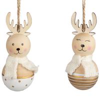 Baby Reindeer Wood Ornaments