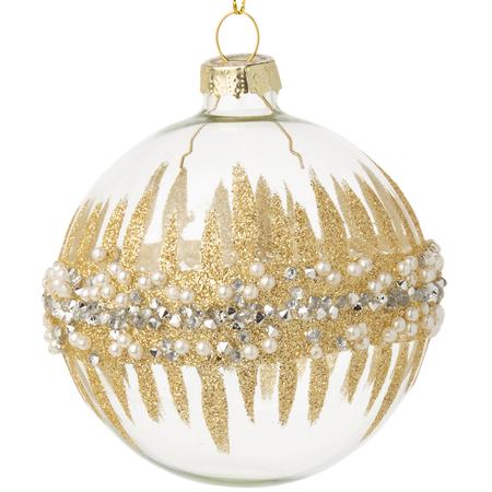 Gold Band Glass Ornament 3