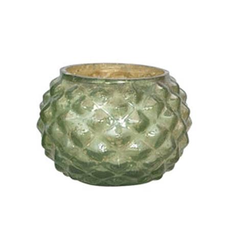 Mercury Glass Hobnail Votive Candle Holder