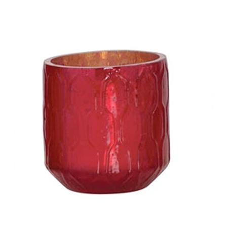 Mercury Glass Paneled Votive Candle Holder