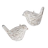 Whitewashed Bird Ornaments