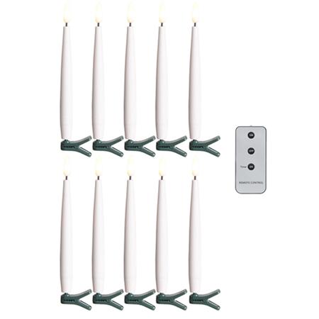 Illuminated Clip-On Candles Set/10