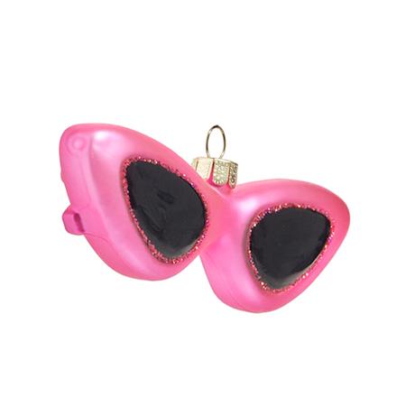 Pink Sunglasses Glass Ornament 4.5