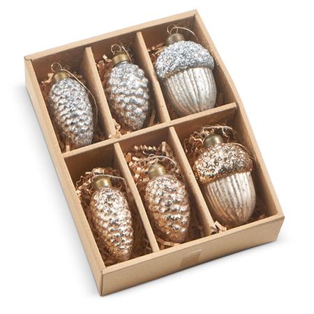 Pine Cone Glass Ornaments