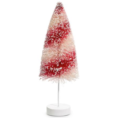 Red & White Sisal Bottle Brush Tree 10