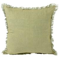 Stonewashed Linen Pillow Olive