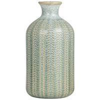 Embossed Stoneware Bud Vase Large