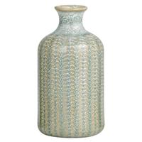 Embossed Stoneware Bud Vase Medium