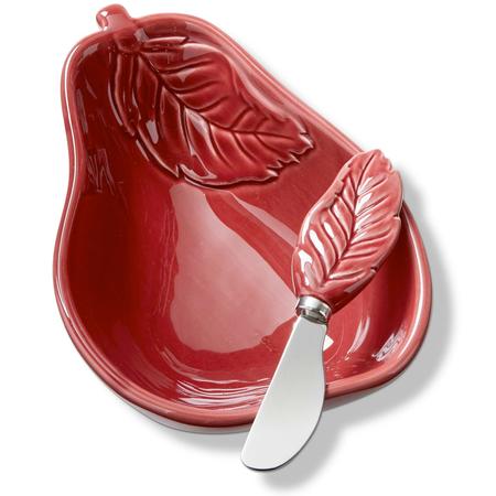 Pear Bowl & Leaf Spreader Set