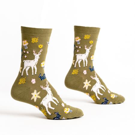 Women's Crew Socks I See You Over Deer