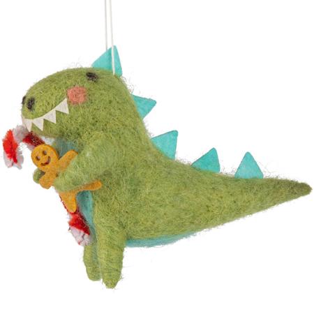 Dino With Treats Felt Ornament 4