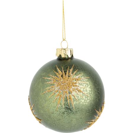 Glittered Starburst Glass Ornament 3