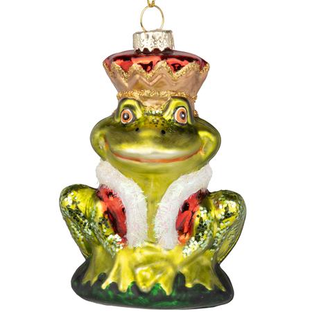 Frog Prince Glass Ornament 4.5