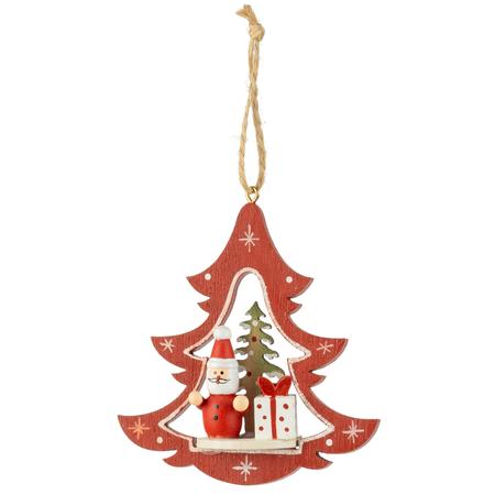 Wood Tree Ornament 3.5