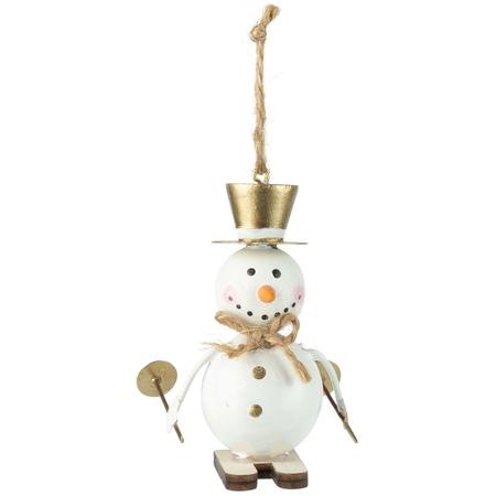 Skiing Snowman Ornament 3.5