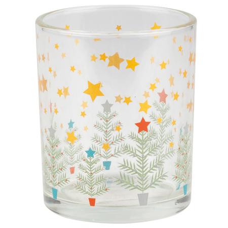 Trees & Stars Glass Tealight Holder 3