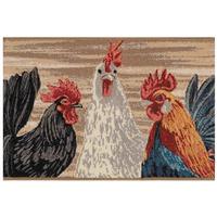 Esencia Indoor/Outdoor Mat Three Roosters