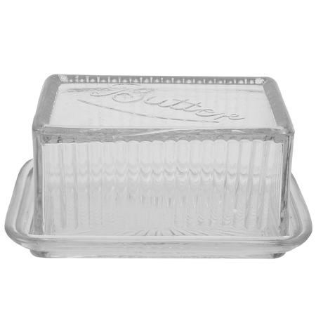 Pressed Glass Butter Dish