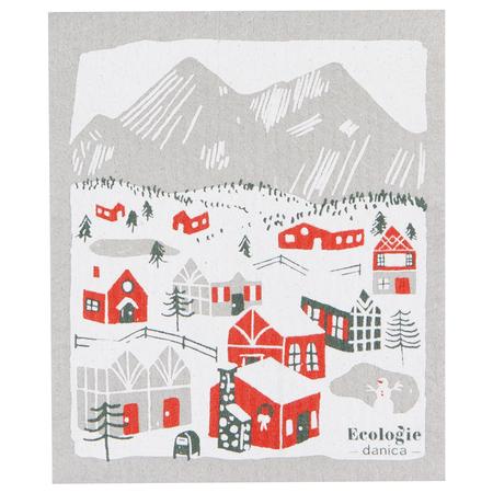 Swedish Dishcloth Snowy Village