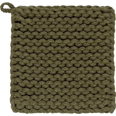 Knit Potholder Olive Branch