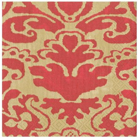 Paper Beverage Napkins Palazzo Red