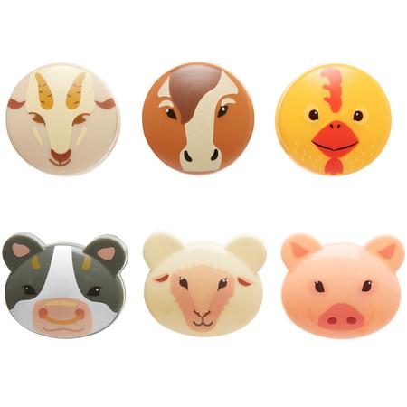 Farm Animals Bag Clips Set/6