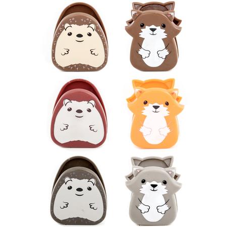 Woodland Animals Bag Clips Set/6