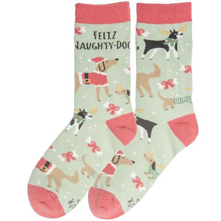 Holiday Socks  Feliz Naughty Dog