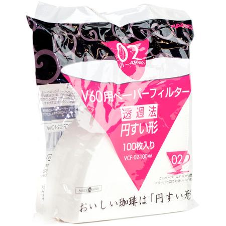 Hario V60 02-Size White Paper FIlters Pkg./100