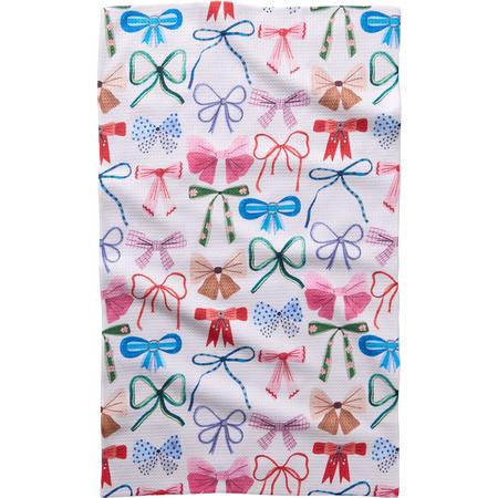 Geometry Microfiber Kitchen Towel Bows