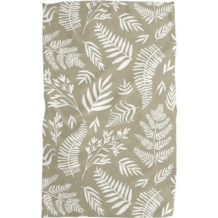 Geometry Microfiber Kitchen Towel Olive