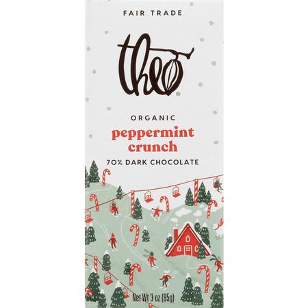 Theo Organic Chocolate Bar Peppermint Crunch