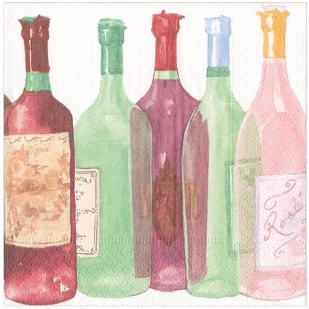 Paper Beverage Napkins Wine Bottles