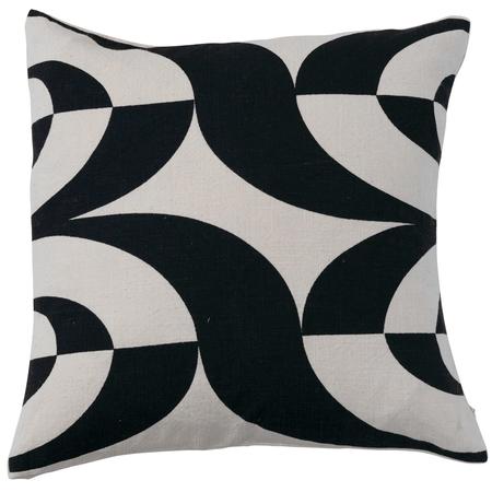 Black & White Cotton Slub Pillow