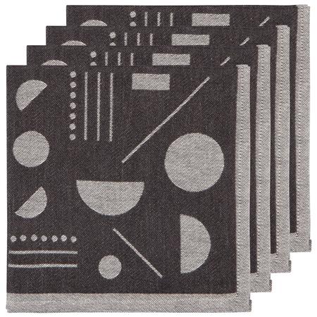 Domino Jaquard Napkins Set/4