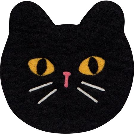 Black Cat Felt Trivet