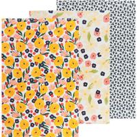 Full Bloom Flour Sack Kitchen Towels Set/3