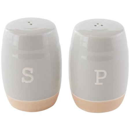 Classic Ceramic Salt & Pepper Shakers Set Grey