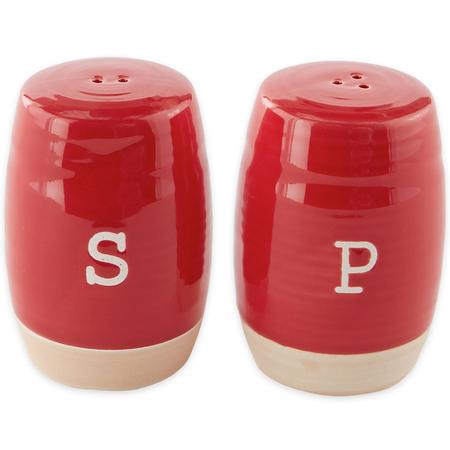 Classic Ceramic Salt & Pepper Shakers Set Red