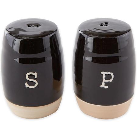 Classic Ceramic Salt & Pepper Shakers Set Black