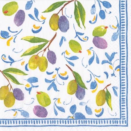 Paper Beverage Napkins Mediterranean Blue