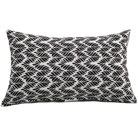 Black Leaf Pillow 12