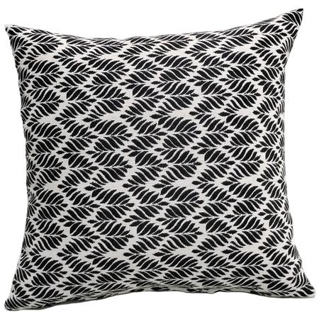 Black Leaf Pillow 16