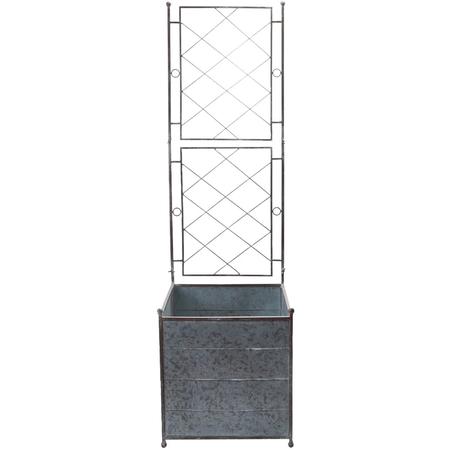 Galvanized Planter &Trellis Small