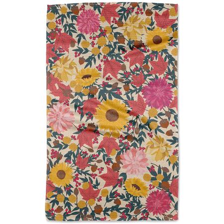 Geometry Microfiber Kitchen Towel Autumn Blooms’